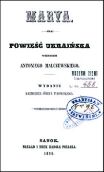 Marya: powieść ukraińska wierszem