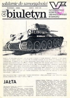 Biuletyn Informacyjny Komitetu Obywatelskiego w Sanoku, 1990, nr 4