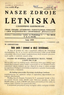 Nasze Zdroje i Letniska, 1939, nr 2