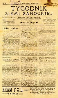 Tygodnik Ziemi Sanockiej, 1911, nr 35