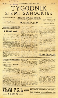 Tygodnik Ziemi Sanockiej, 1911, nr 42