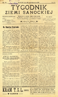 Tygodnik Ziemi Sanockiej, 1911, nr 45
