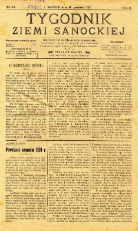 Tygodnik Ziemi Sanockiej, 1911, nr 54
