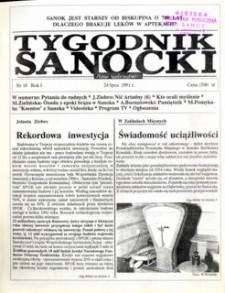 Tygodnik Sanocki, 1991, nr 10
