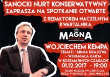 Armia Krajowa &ndash; wspaniała karta w koszmarnych czasach : spotkanie otwarte z redaktorem naczelnym kwartalnika &bdquo;Magna Polonia&rdquo; Wojciechem Kempą