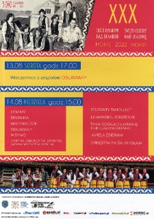 XXX Święto Kultury Nad Osławą : Mokre 2022 = XXX Свято Kультури Hад Ославою : Мокре 2022