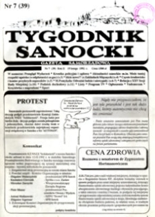 Tygodnik Sanocki, 1992, nr 7