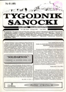 Tygodnik Sanocki, 1992, nr 8