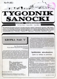 Tygodnik Sanocki, 1992, nr 9