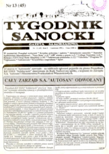Tygodnik Sanocki, 1992, nr 13
