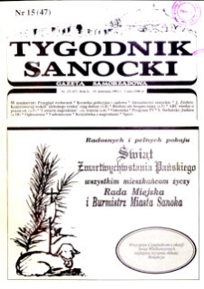 Tygodnik Sanocki, 1992, nr 15