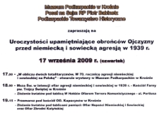 Uroczystości upamiętniające obrońc&oacute;w Ojczyzny przed niemiecką i sowiecką agresją w 1939 r.