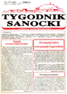 Tygodnik Sanocki, 1992, nr 37