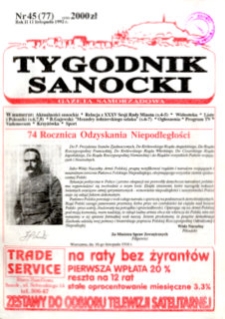 Tygodnik Sanocki, 1992, nr 45