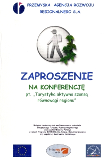 &bdquo;Turystyka aktywna szansą r&oacute;wnowagi regionu&rdquo; : konferencja