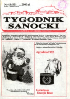 Tygodnik Sanocki, 1992, nr 48