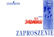 15 lat NSZZ &bdquo;Solidarność&rdquo; w &bdquo;Autosan&rdquo; S.A. 1980-1995 : uroczysta Msza Święta i poświęcenie sztandaru w kościele Przemienienia Pańskiego w Sanoku