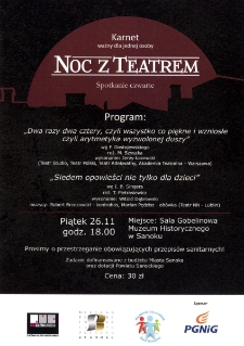 Noc z Teatrem : spotkanie czwarte