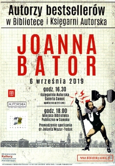 Autorzy bestseller&oacute;w w Bibliotece i Księgarni Autorska : Joanna Bator