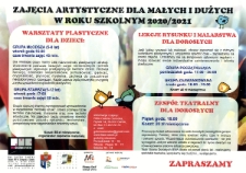Zajęcia artystyczne dla małych i dużych w roku szkolnym 2020/2021