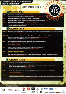 Festiwal Czytelnictwa "TU Czy-Tam. Sanok 2016": część jesienna : program