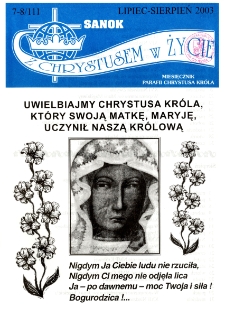 Z Chrystusem w Życie, 2003, nr 7-8