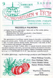 Z Chrystusem w Życie, 1995, nr 9 [właściwie 1]
